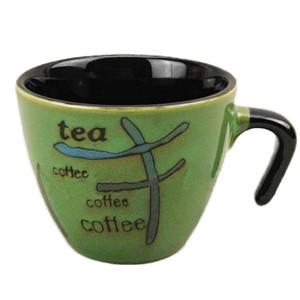 8oz handpainted ceramic tea coffee cup