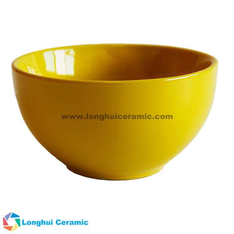 5 inch color solid glaze promotional custom ceramic bowl