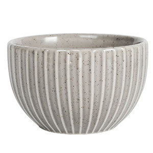 4'' liling elegant high-grade stripes embossed small ceramic rice bowl