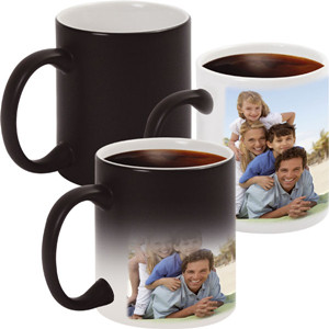 Novelty souvenir gift magic ceramic custom photo color changing mug with hot water 