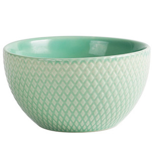 14cm superior quality gift embossed ceramic serving bowl for pasta salad fruit rice