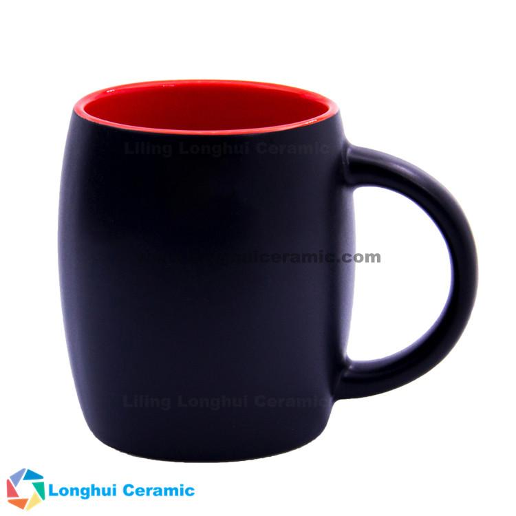 18oz extra large customizable printing stoneware ceramic barrel coffee mug
