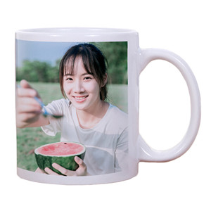 Sublimation coated photo mug